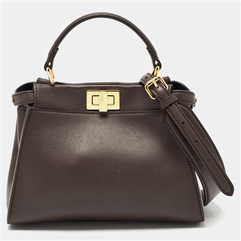 fendi peekaboo mini calf leather|fendi peekaboo purses.